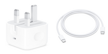 Load image into Gallery viewer, Official Apple 20W Mains Charger + USB-C to USB-C
