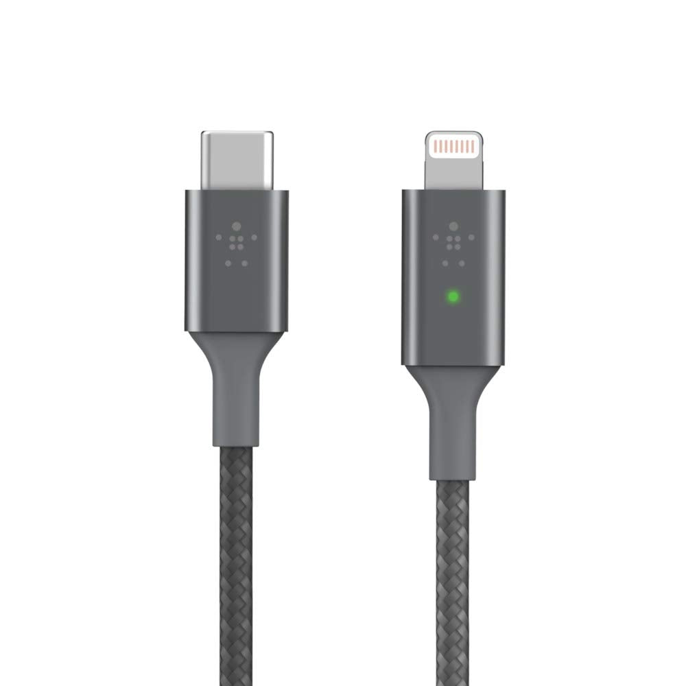 Belkin Smart LED Charging Cable USB-a to Lightning 4ft/1.2m