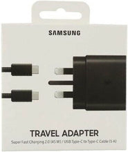 Load image into Gallery viewer, Samsung 45W Plug EP-TA845XBEGGB Black bundled with Samsung USB-C to USB-C Cable 5A
