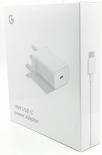 Load image into Gallery viewer, Google 18W Charger UK 3 Pin Mains White G1000 with USB-C to USB-C Cable