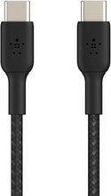 Load image into Gallery viewer, Belkin Boost Charge Braided USB-C to USB-C Cable (USB Type-C Fast Charge Cable for Samsung, Pixel, iPad Pro and More) 1 m, Black
