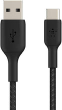 Load image into Gallery viewer, Belkin Boost Charge Braided USB-C Cable (USB-C to USB-A Cable, USB Type-C Cable for Samsung, Pixel, iPad Pro, Nintendo Switch and More) 1 m, Black