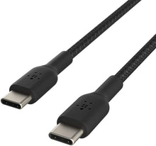Load image into Gallery viewer, Belkin Boost Charge Braided USB-C to USB-C Cable (USB Type-C Fast Charge Cable for Samsung, Pixel, iPad Pro and More) 1 m, Black