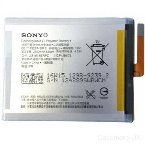 New Sony LIS1618ERPC Battery 2300mAh 8.8Wh 3.8v For Sony Xperia XA