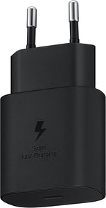 Samsung 25W Super Fast Charger 2 Pin Black Plug Only EP-TA800NBEGEU
