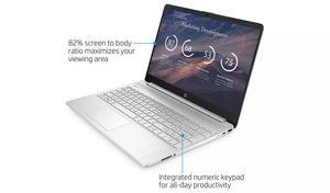 HP 15.6in i3 4GB 128GB Laptop - Silver