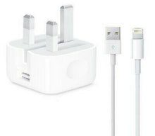 Load image into Gallery viewer, Apple 5w USB Power Adapter Charger Plug + Lightning Cable