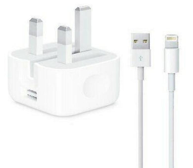 Apple 5w USB Power Adapter Charger Plug + Lightning Cable