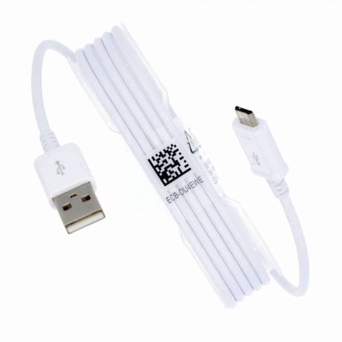 Official Samsung ECBDU4EWE 1.5m Micro USB Data Cable White - fonehaus