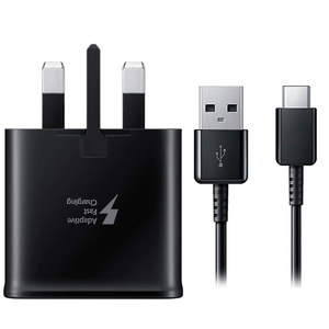Official Samsung 15W Super Fast Charging USB-C Plug and Cable-Black