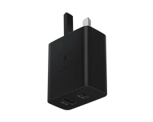 Load image into Gallery viewer, Official Samsung 35W Duo Travel Adapter Super Fast Charging USB-C Cable And USB Cable