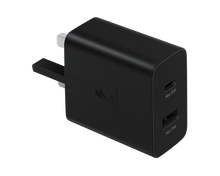 Load image into Gallery viewer, Official Samsung 35W Duo Travel Adapter Super Fast Charging USB-C Cable And USB Cable